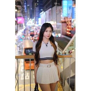 CHIOS CLUB - Pleats polo top ss2410v White